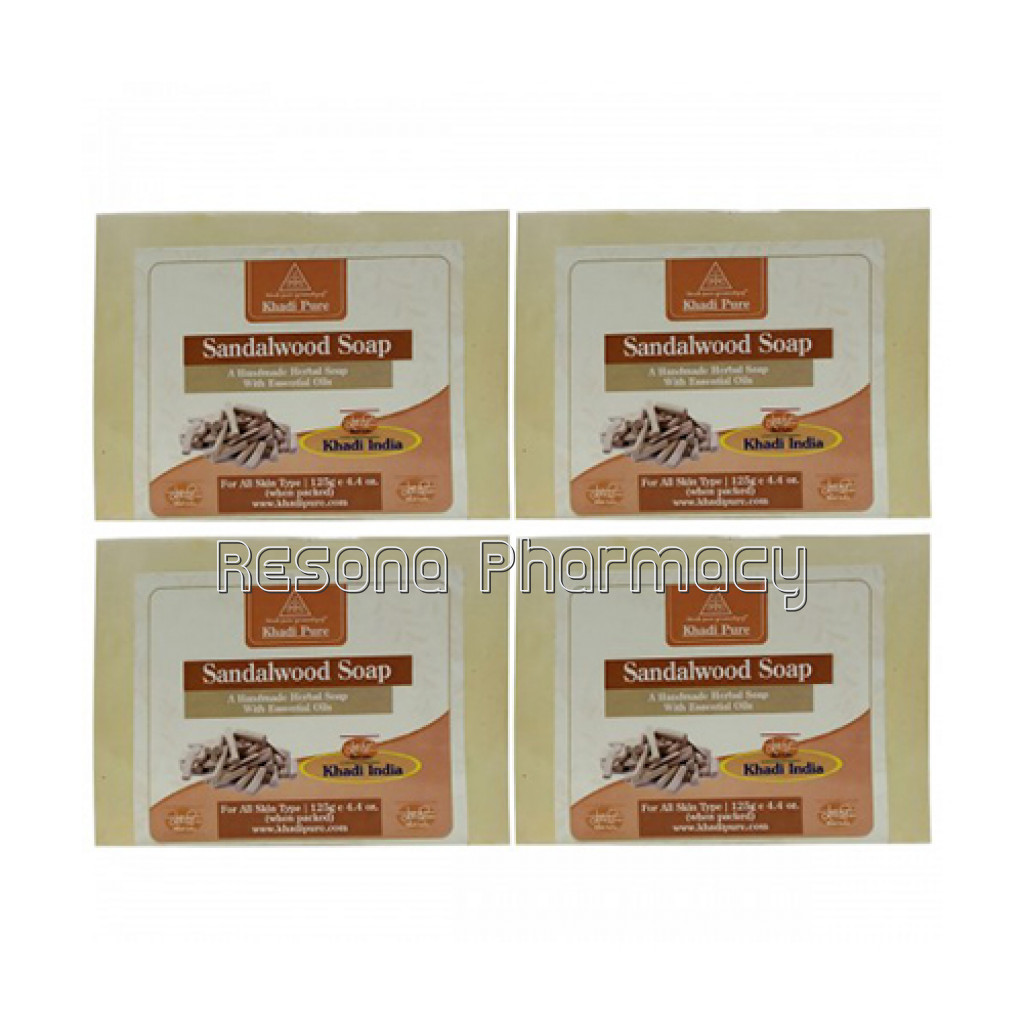 Khadi Pure Herbal Sandalwood Soap   125G (Set Of 4)