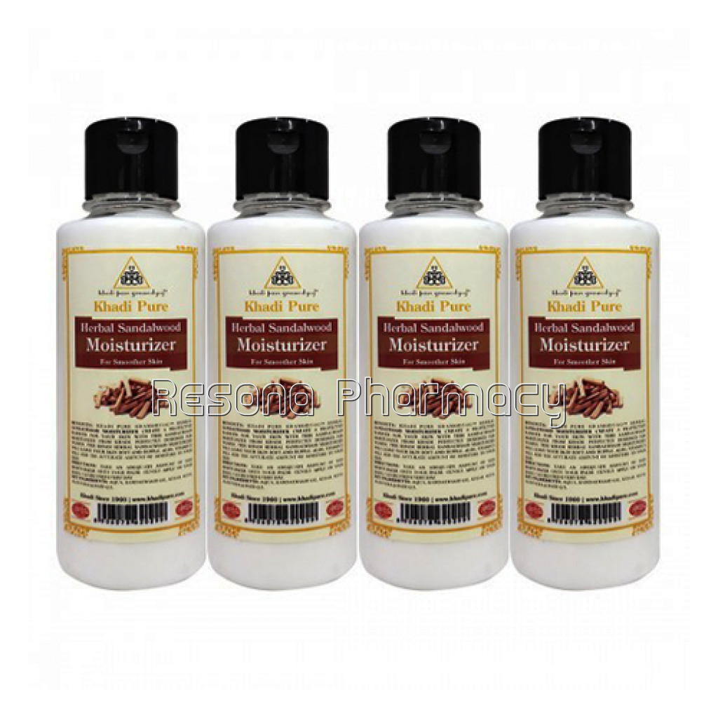 Khadi Pure Herbal Sandalwood Moisturizer   210Ml (Set Of 4)