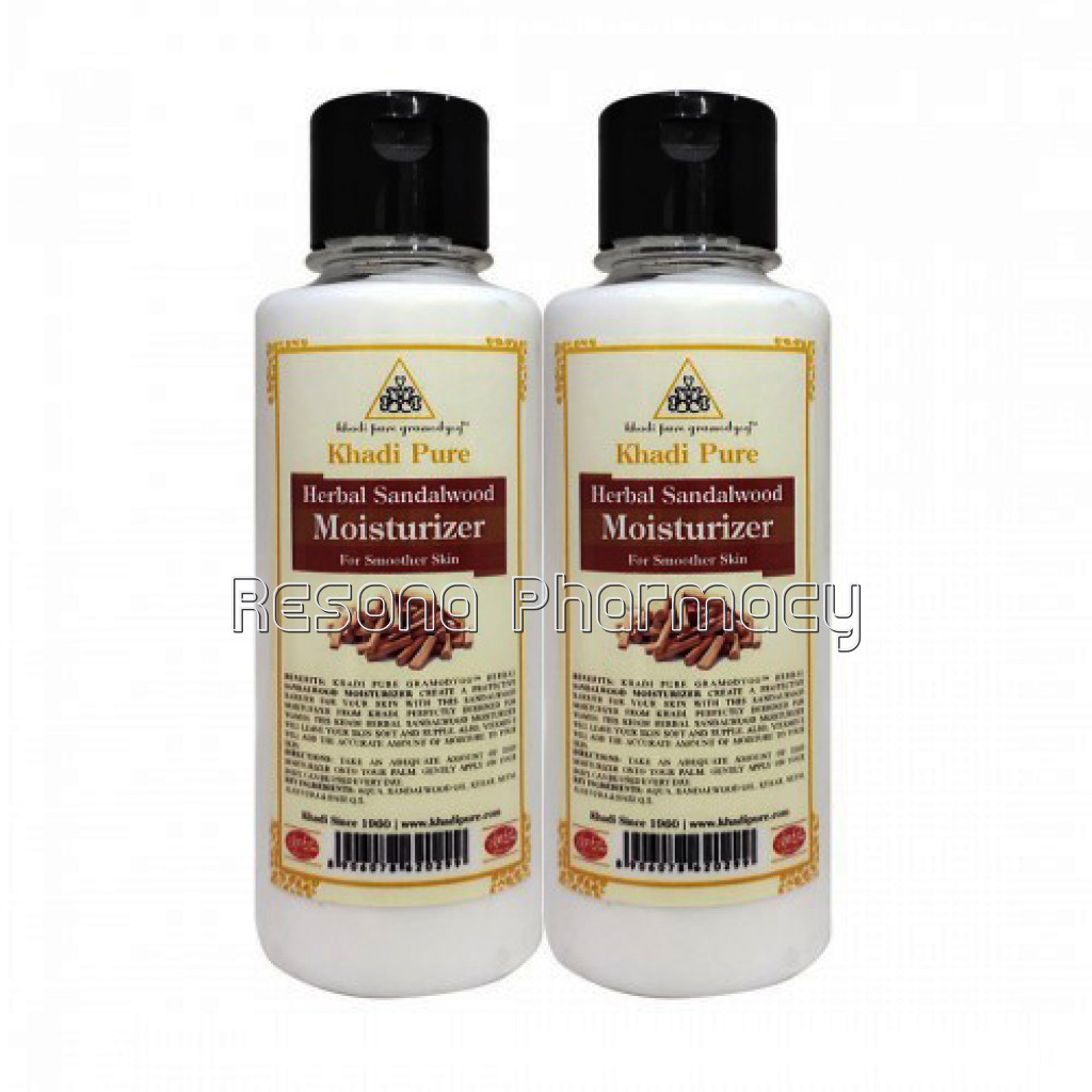Khadi Pure Herbal Sandalwood Moisturizer   210Ml (Set Of 2)