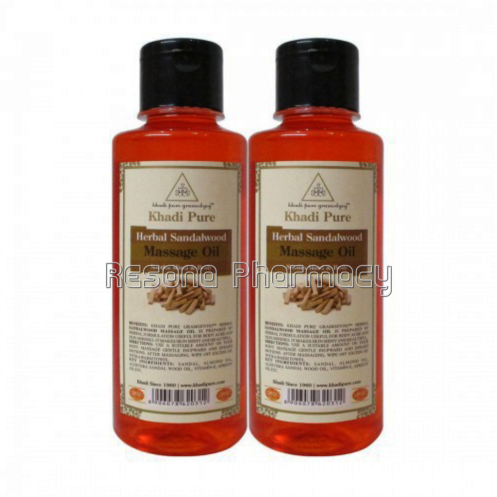 Khadi Pure Herbal Sandalwood Massage Oil   210Ml (Set Of 2)