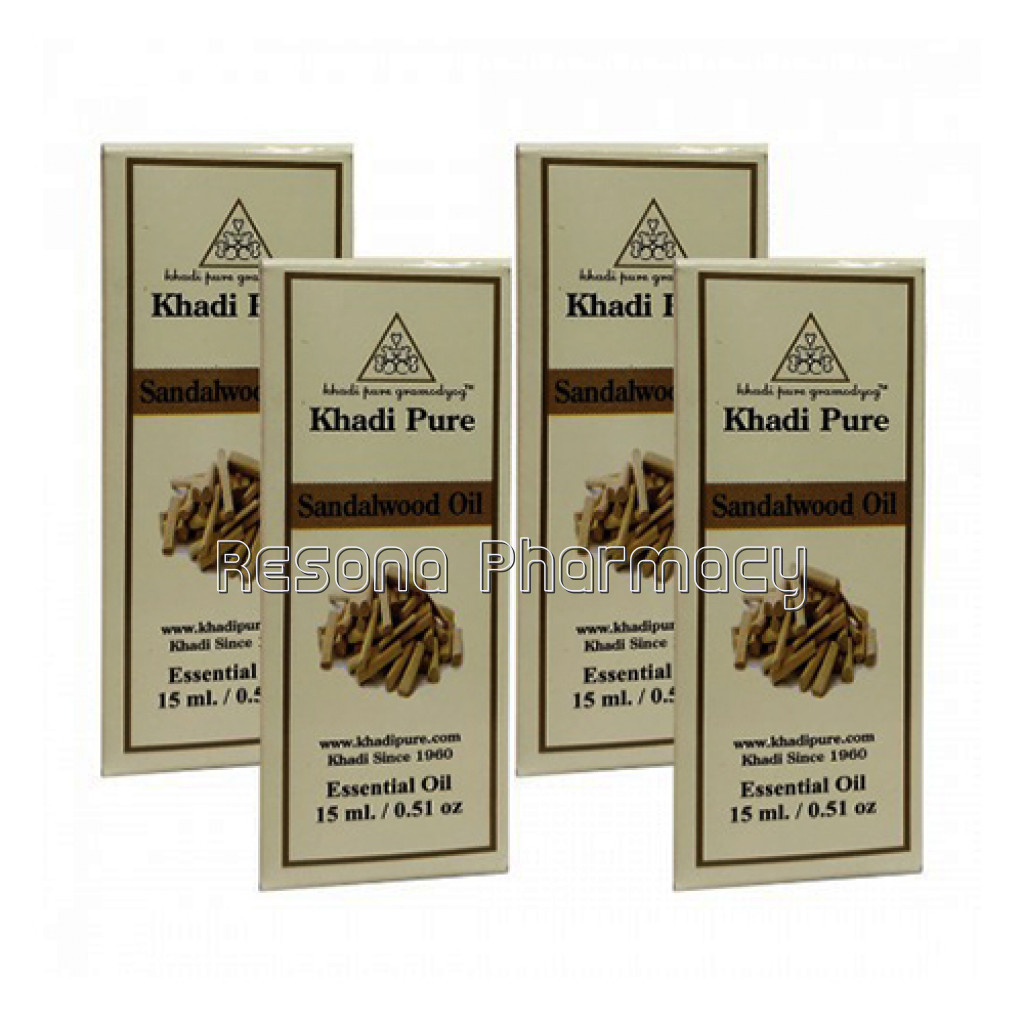 Khadi Pure Herbal Sandalwood Essential Oil   15Ml (Set Of 4)