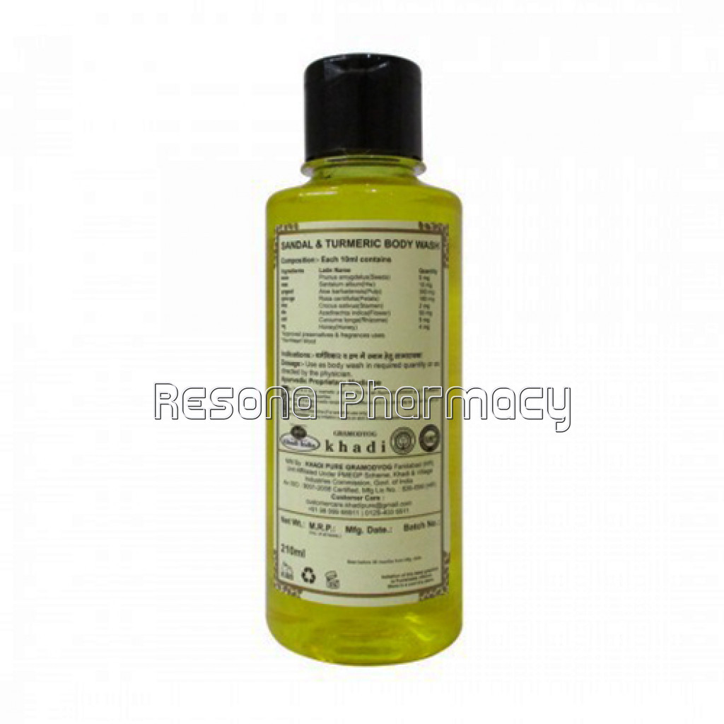 Khadi Pure Herbal Sandal and Turmeric Body Wash   210Ml