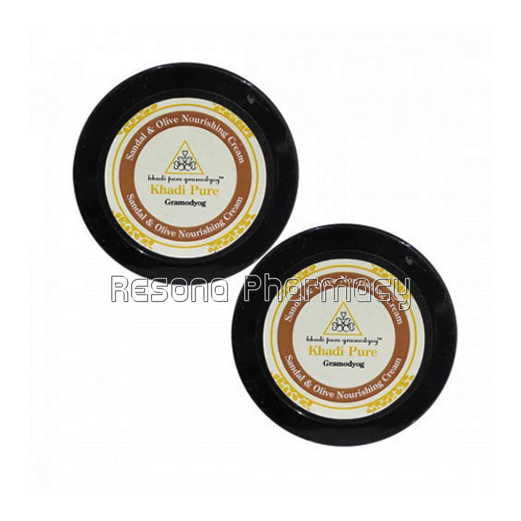 Khadi Pure Herbal Sandal and Olive Nourishing Cream   50G (Set Of 2)