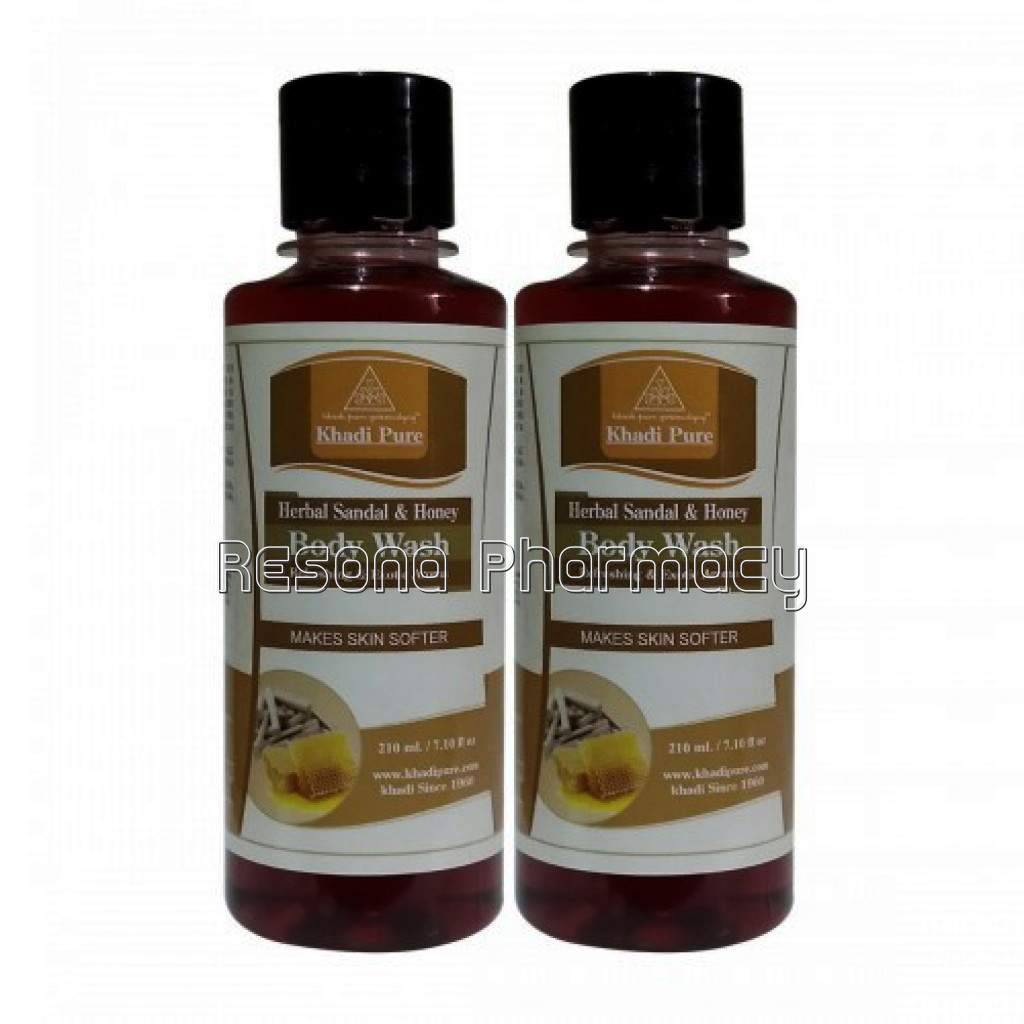 Khadi Pure Herbal Sandal and Honey Body Wash   210Ml (Set Of 2)