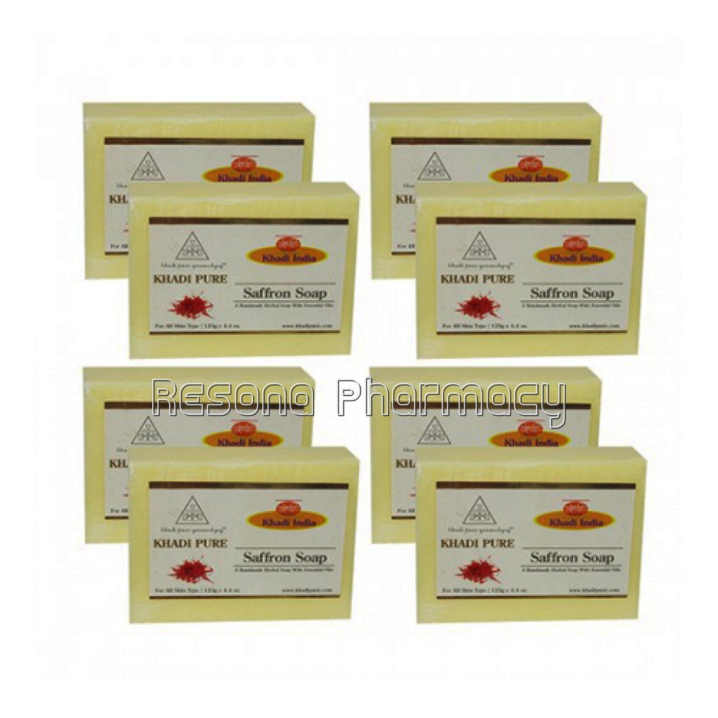 Khadi Pure Herbal Saffron Soap   125G (Set Of 8)