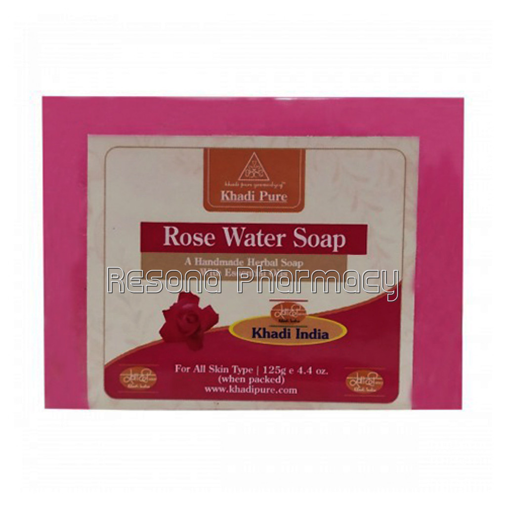 Khadi Pure Herbal Rose Water Soap   125G