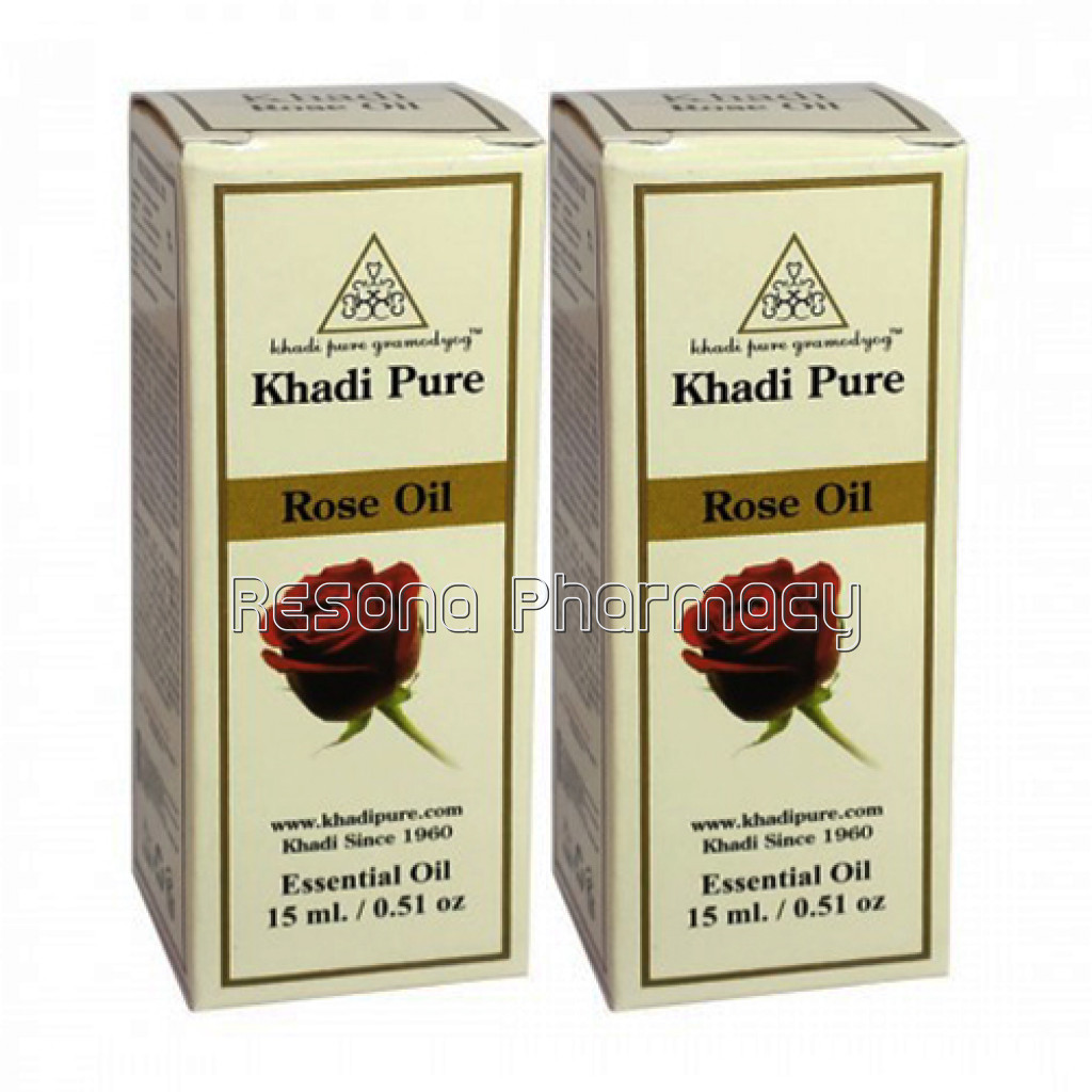 Khadi Pure Herbal Rose Essential Oil   15Ml (Set Of 2)