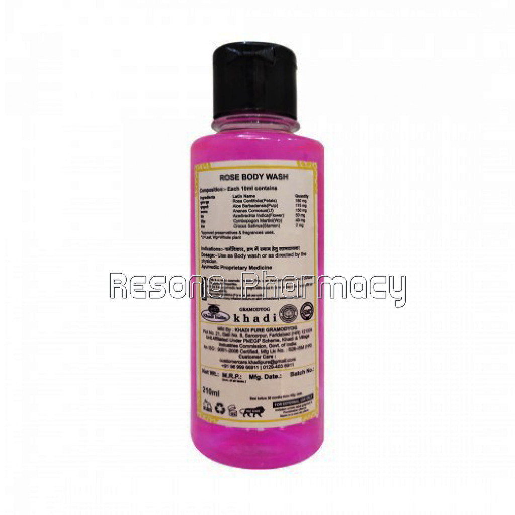 Khadi Pure Herbal Rose Body Wash   210Ml