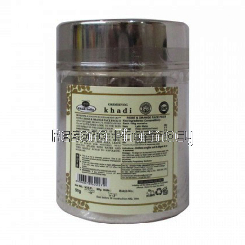 Khadi Pure Herbal Rose and Orange Face Pack   50G