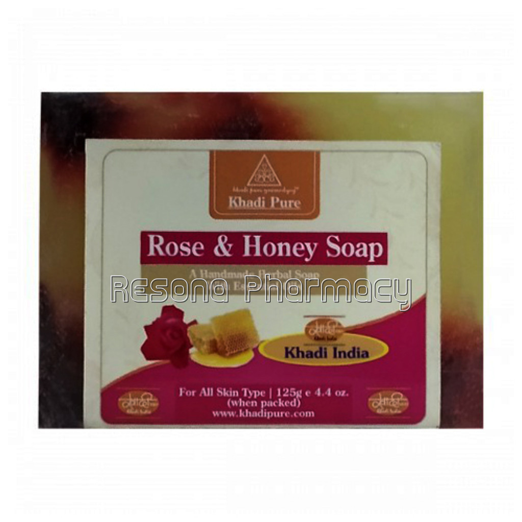 Khadi Pure Herbal Rose and Honey Soap   125G