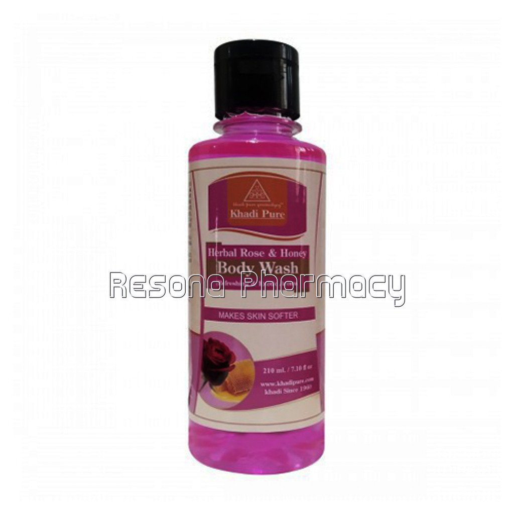 Khadi Pure Herbal Rose and Honey Body Wash   210Ml.