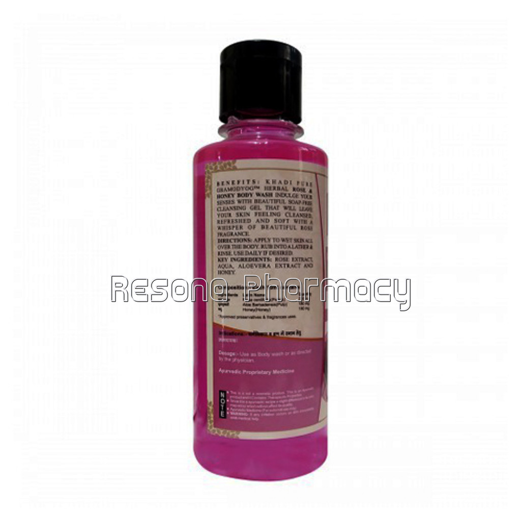 Khadi Pure Herbal Rose and Honey Body Wash   210Ml.