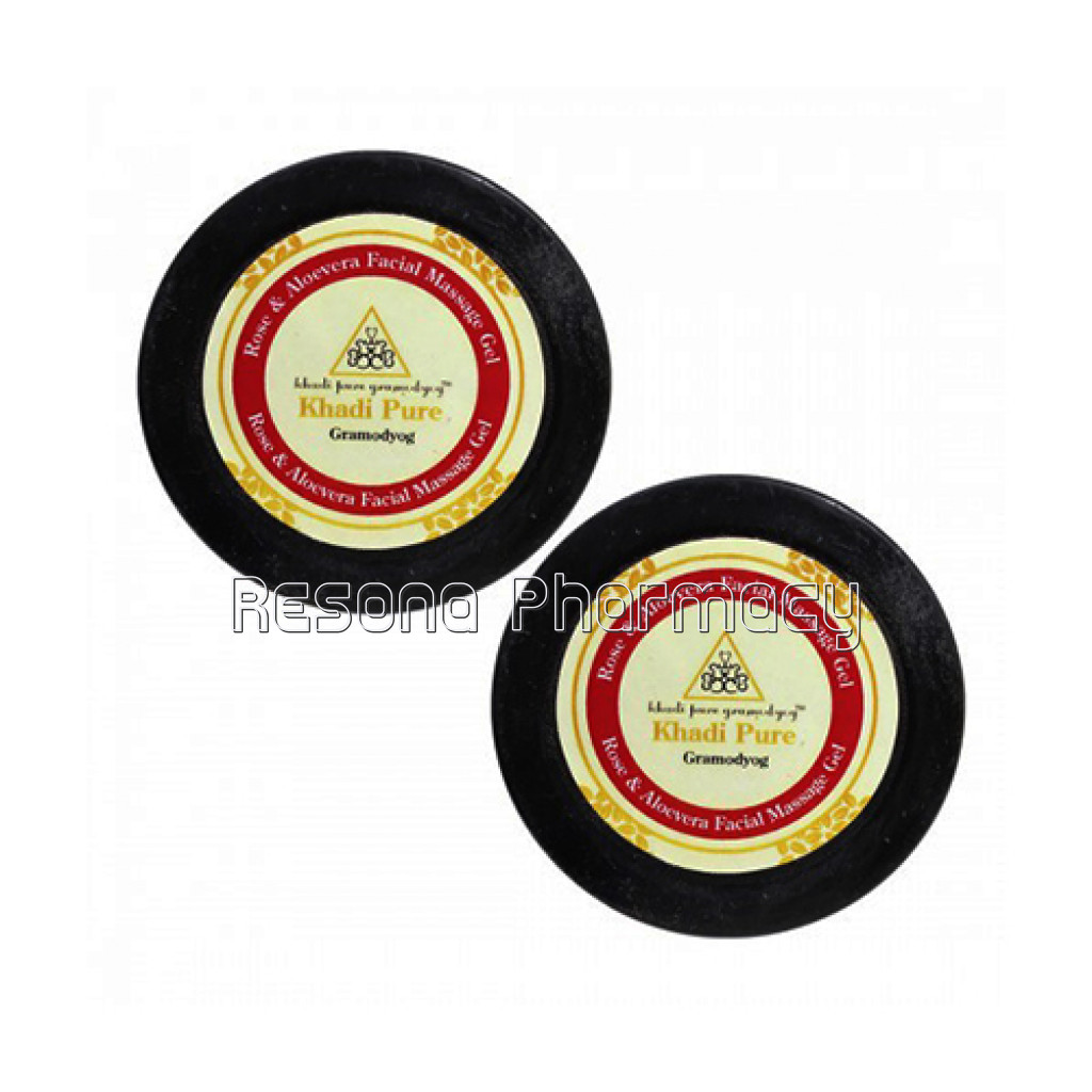 Khadi Pure Herbal Rose and Aloevera Face Massage Gel   100G (Set Of 2)