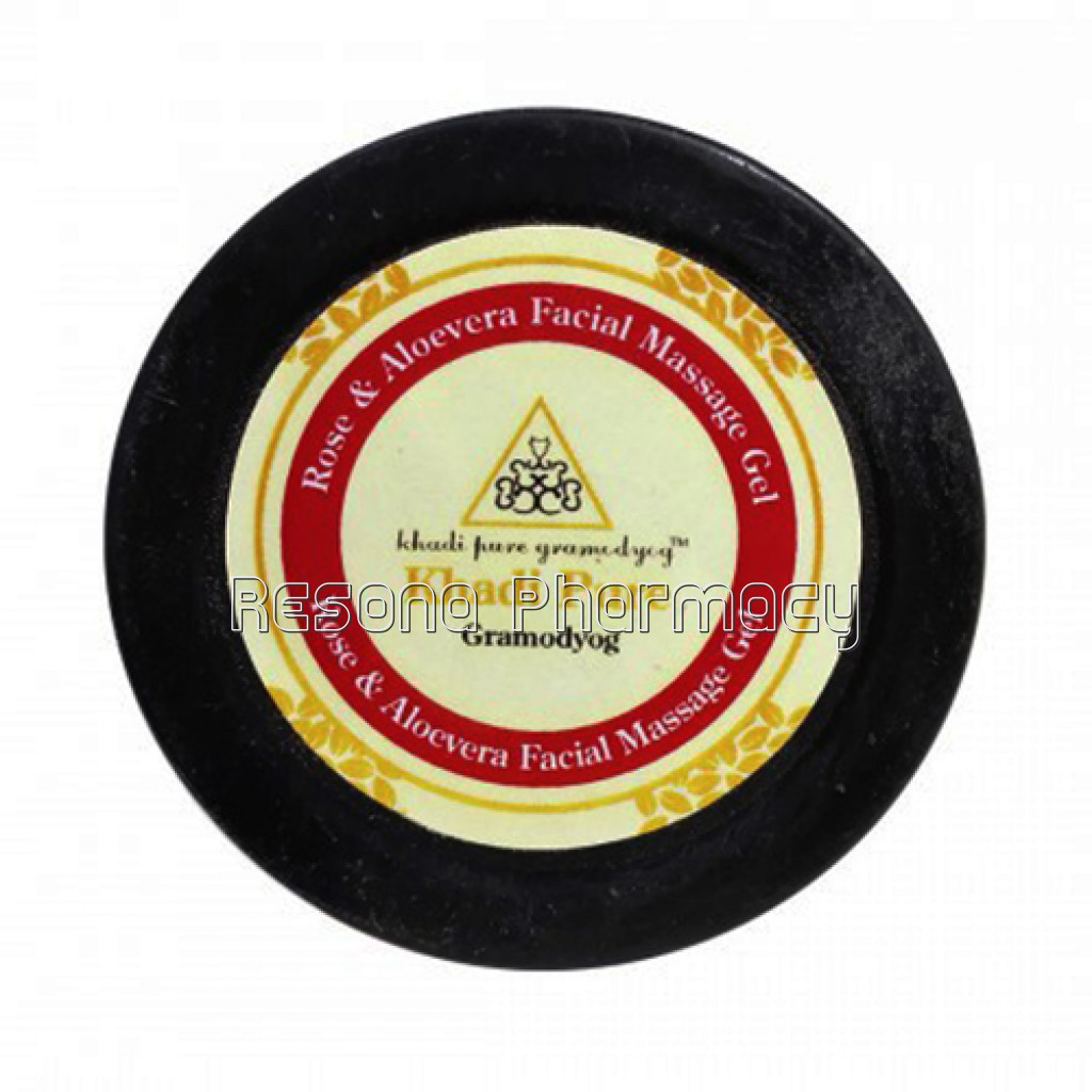 Khadi Pure Herbal Rose and Aloevera Face Massage Gel   100G