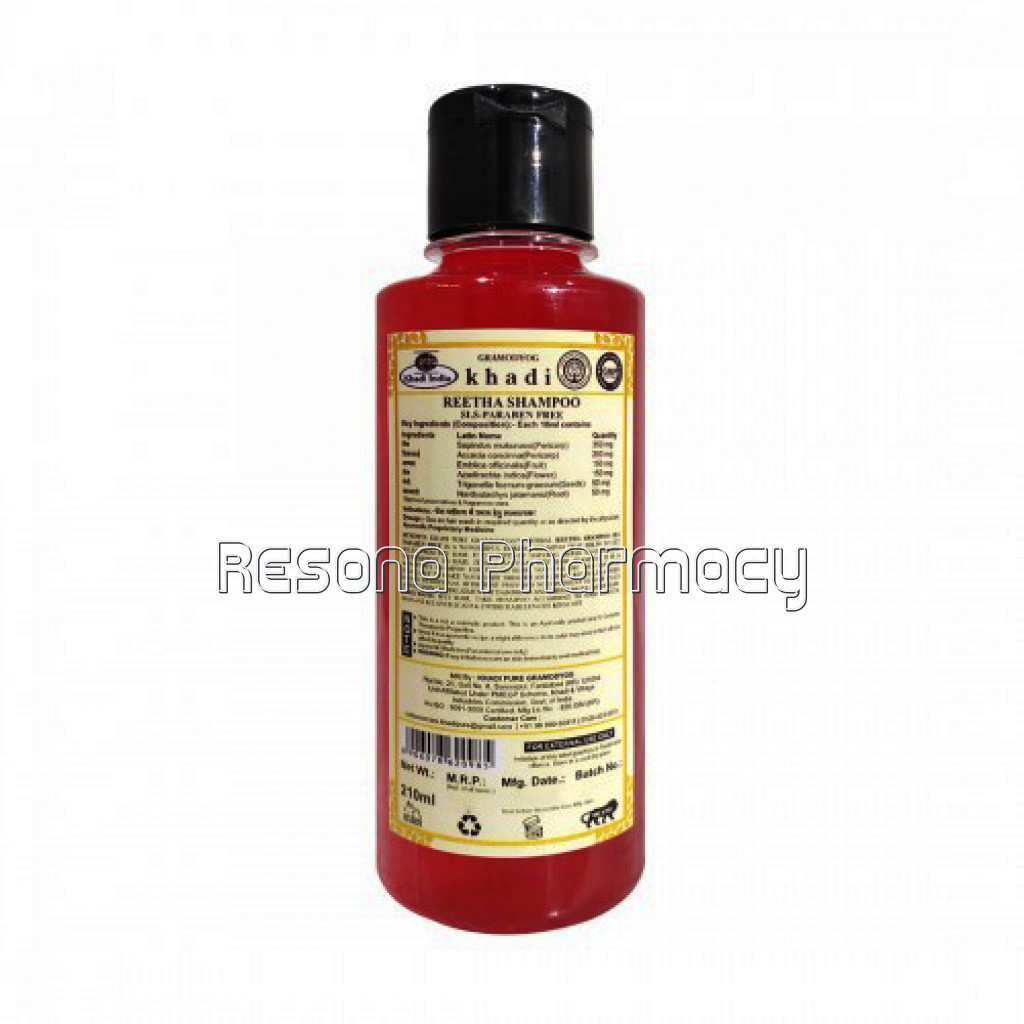 Khadi Pure Herbal Reetha Shampoo Sls Paraben Free   210Ml