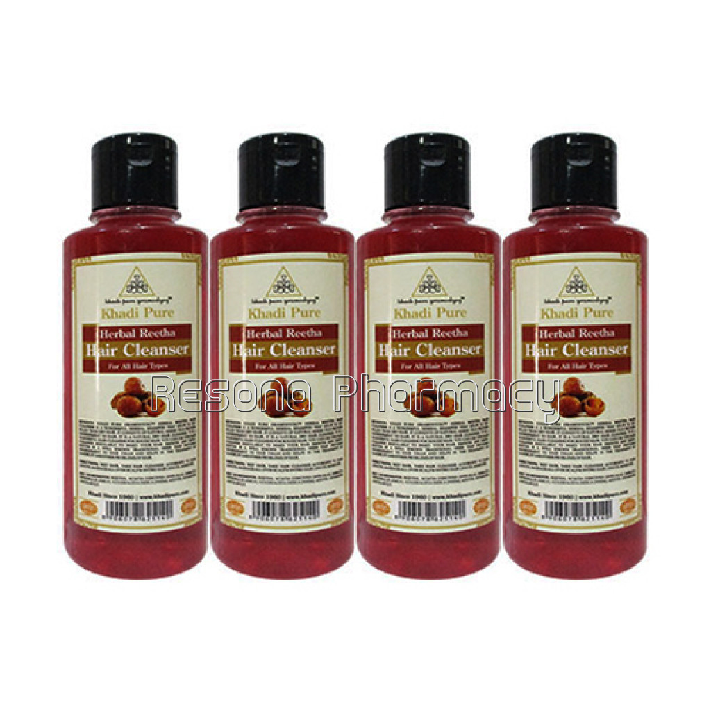 Khadi Pure Herbal Reetha Hair Cleanser   210Ml (Set Of 4)