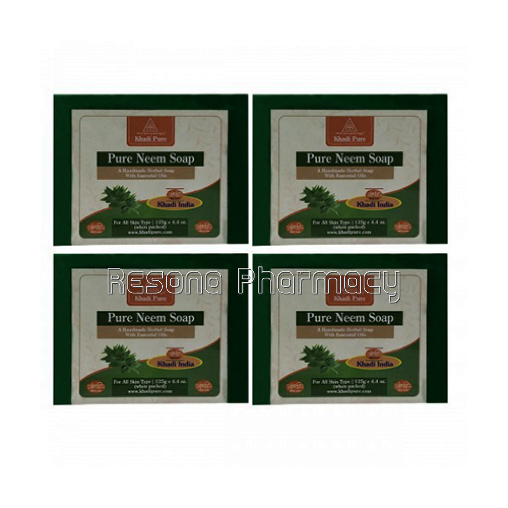 Khadi Pure Herbal Pure Neem Soap   125G (Set Of 4)