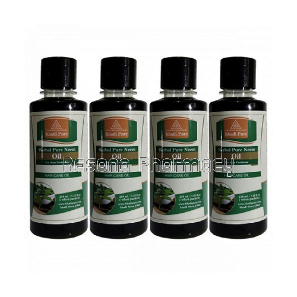 Khadi Pure Herbal Pure Neem Oil   210Ml (Set Of 4)