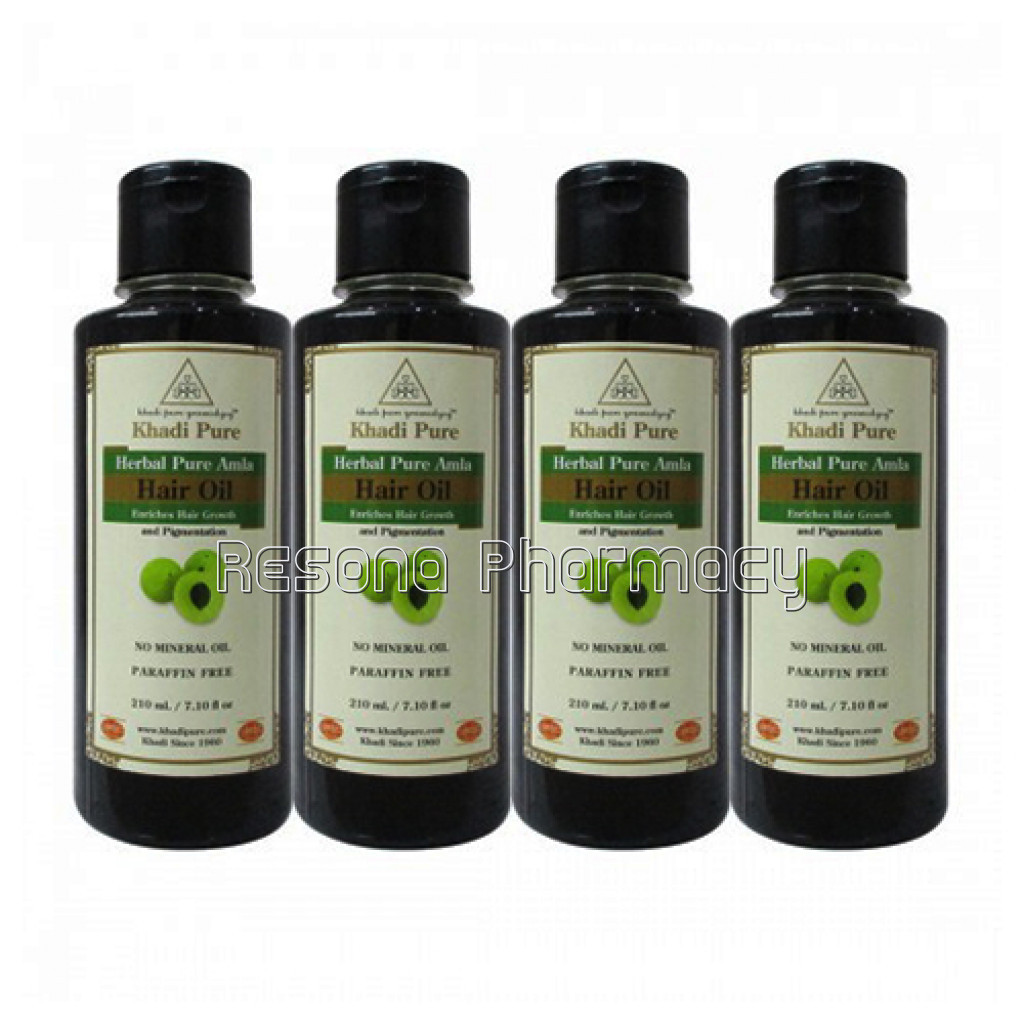 Khadi Pure Herbal Pure Amla Hair Oil   210Ml (Set Of 4)