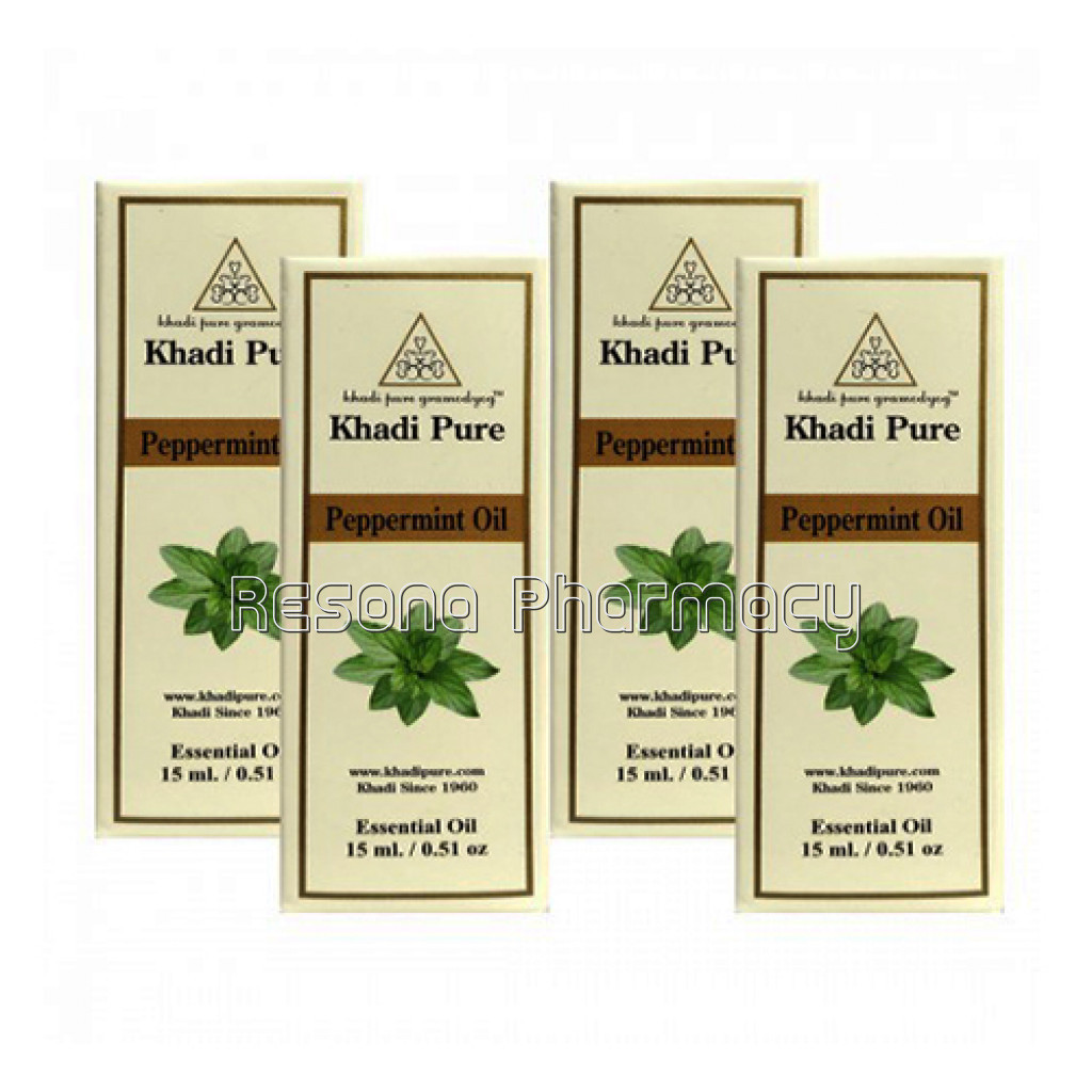 Khadi Pure Herbal Peppermint Essential Oil   15Ml (Set Of 4)