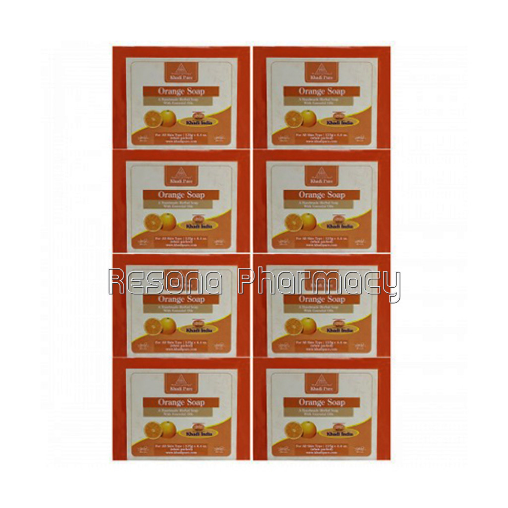 Khadi Pure Herbal Orange Soap   125G (Set Of 8)