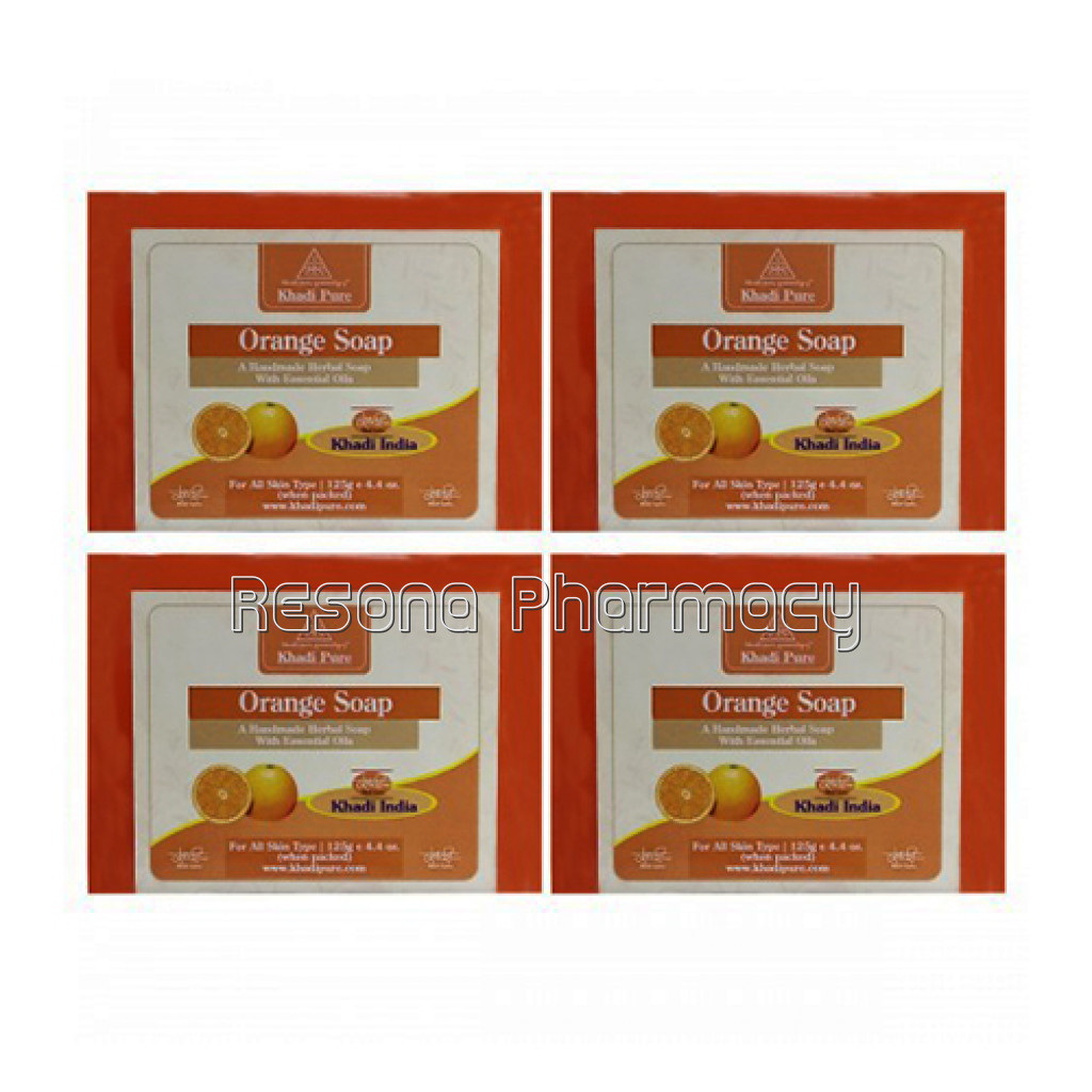 Khadi Pure Herbal Orange Soap   125G (Set Of 4)