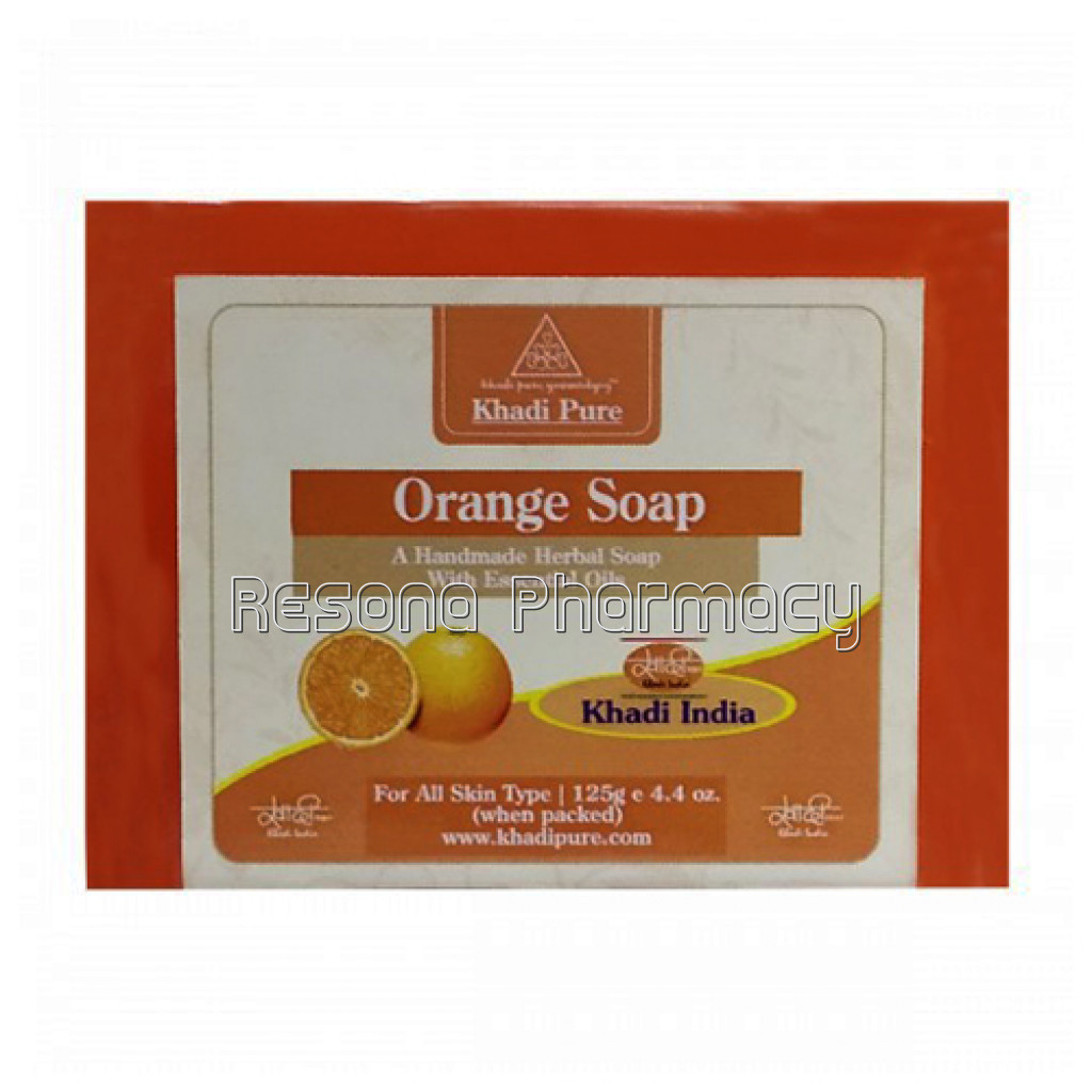 Khadi Pure Herbal Orange Soap   125G