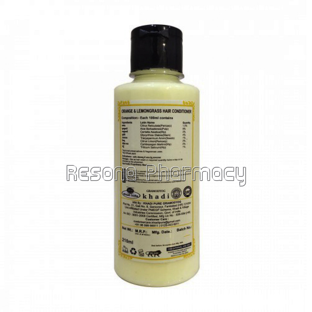 Khadi Pure Herbal Orange and Lemongrass Hair Conditioner   210Ml