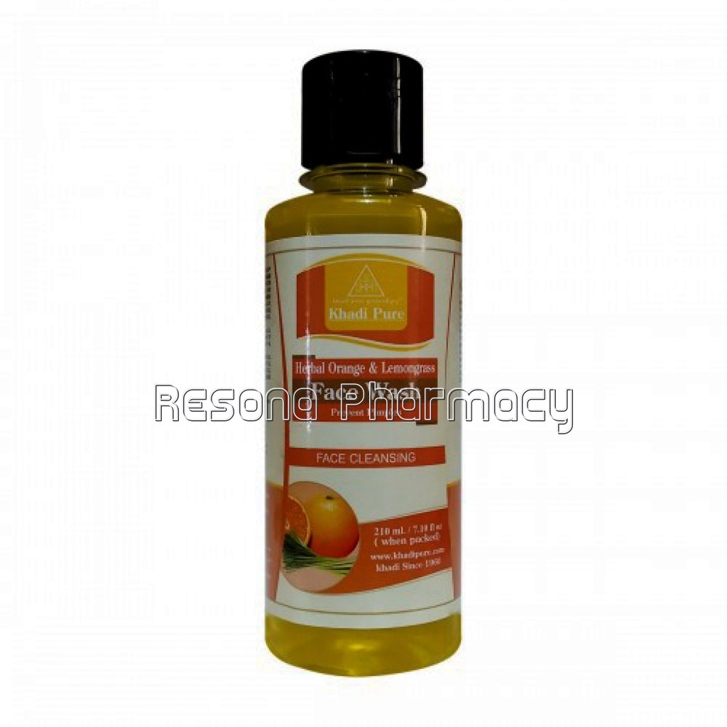 Khadi Pure Herbal Orange and Lemongrass Body Wash   210Ml