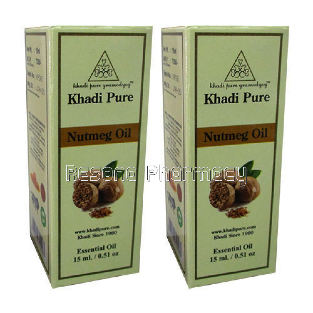 Khadi Pure Herbal Nutmeg Essential Oil   15Ml (Set Of 2)