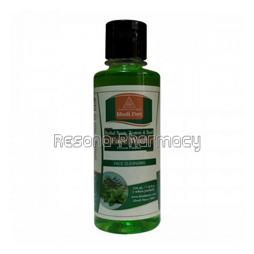 Khadi Pure Herbal Neem, Teatree and Basil Face Wash   210Ml