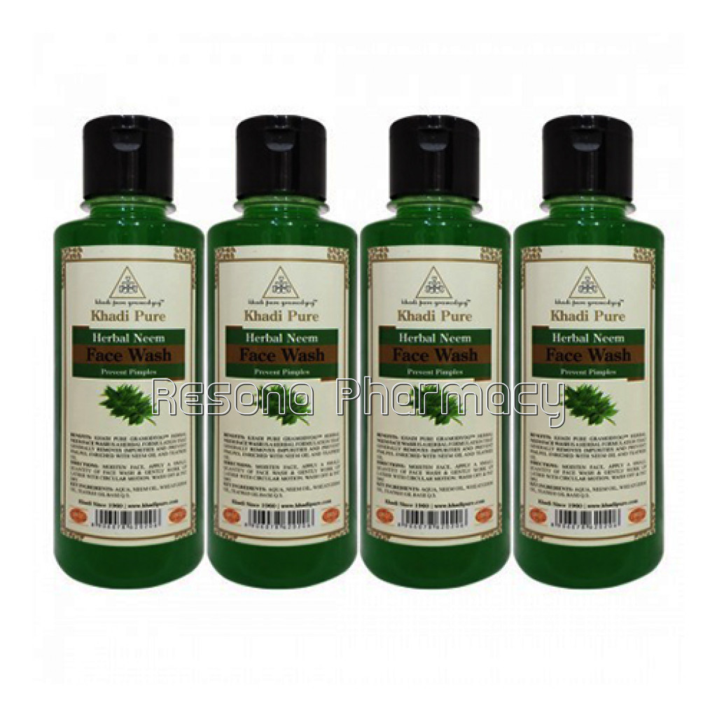 Khadi Pure Herbal Neem Face Wash   210Ml (Set Of 4)
