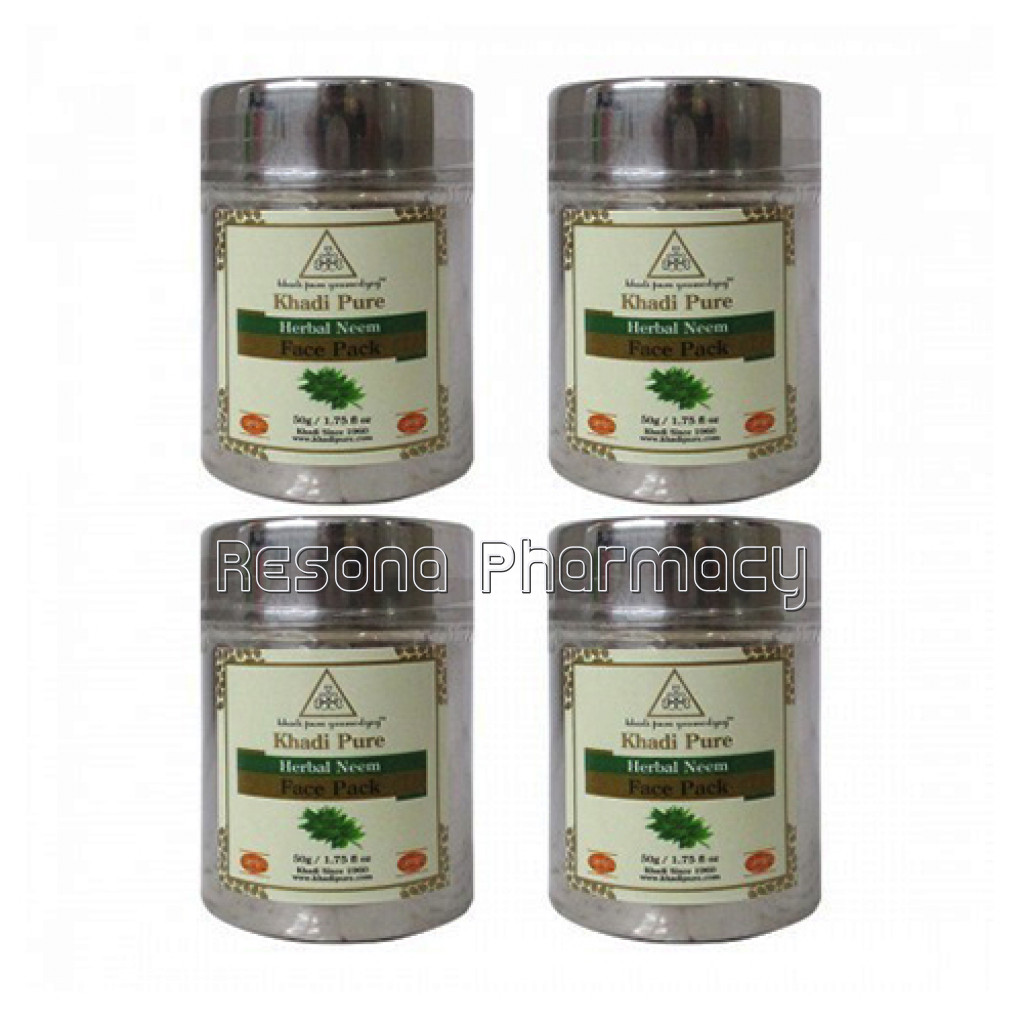 Khadi Pure Herbal Neem Face Pack   50G (Set Of 4)