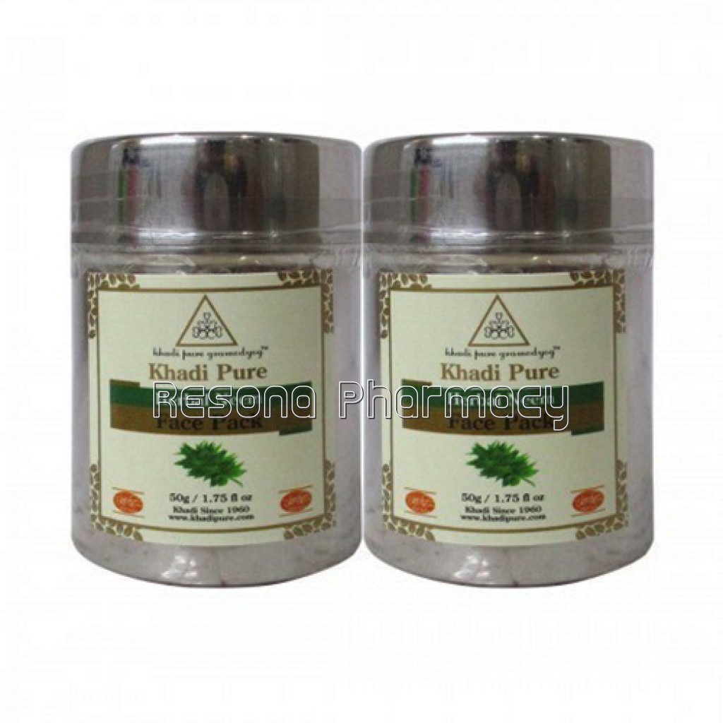 Khadi Pure Herbal Neem Face Pack   50G (Set Of 2)