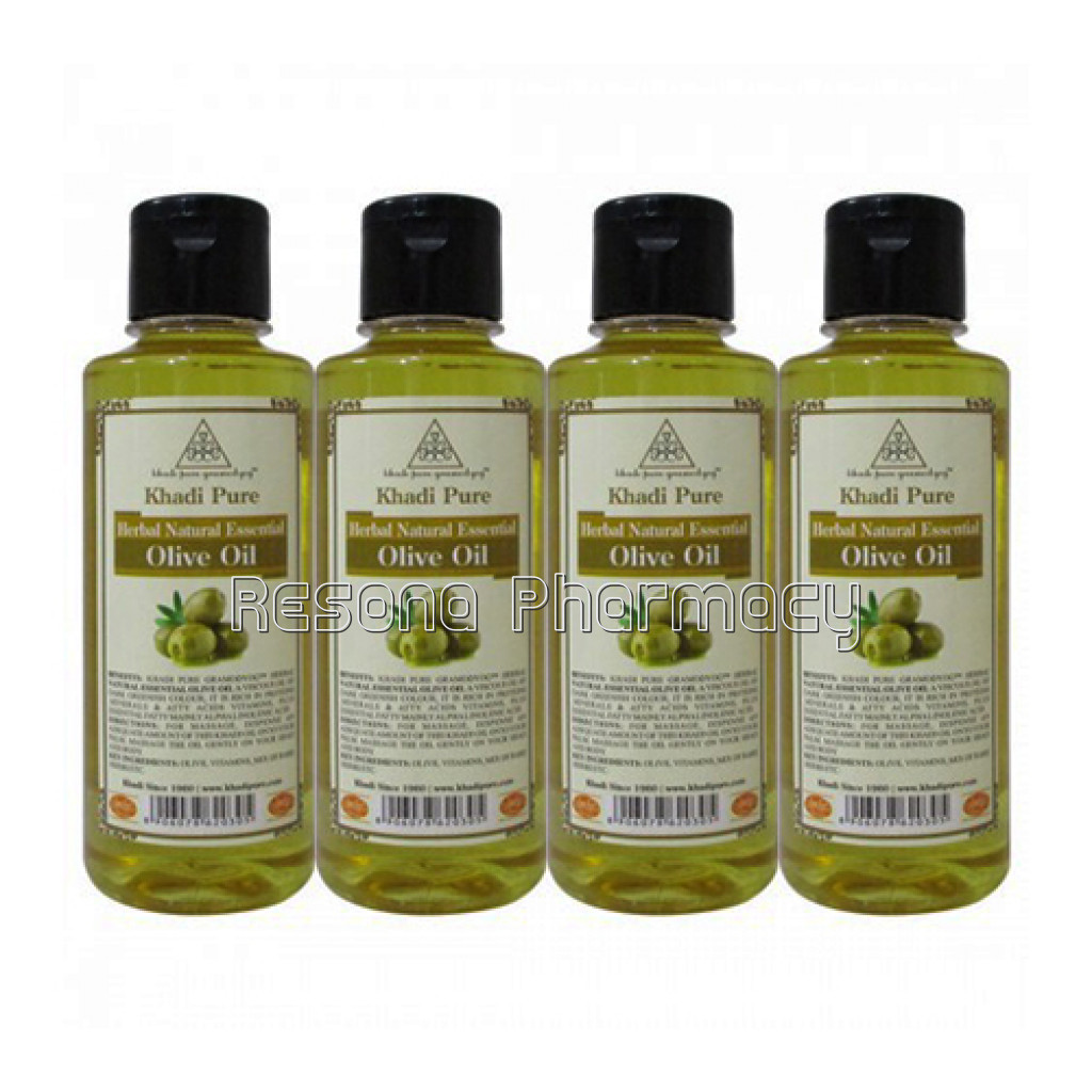 Khadi Pure Herbal NaNaturalEssential Olive Oil   210Ml (Set Of 4)