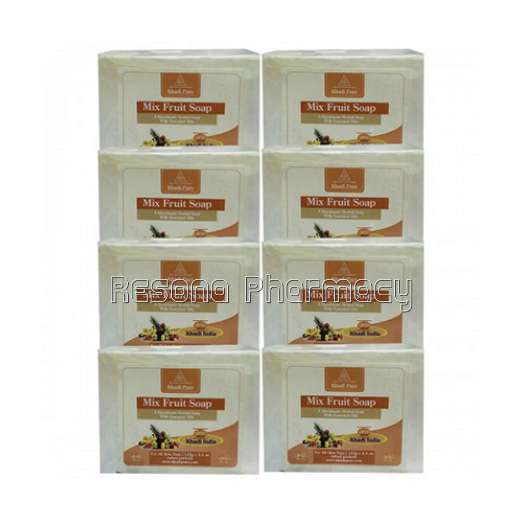 Khadi Pure Herbal Mix Fruit Soap   125G (Set Of 8)