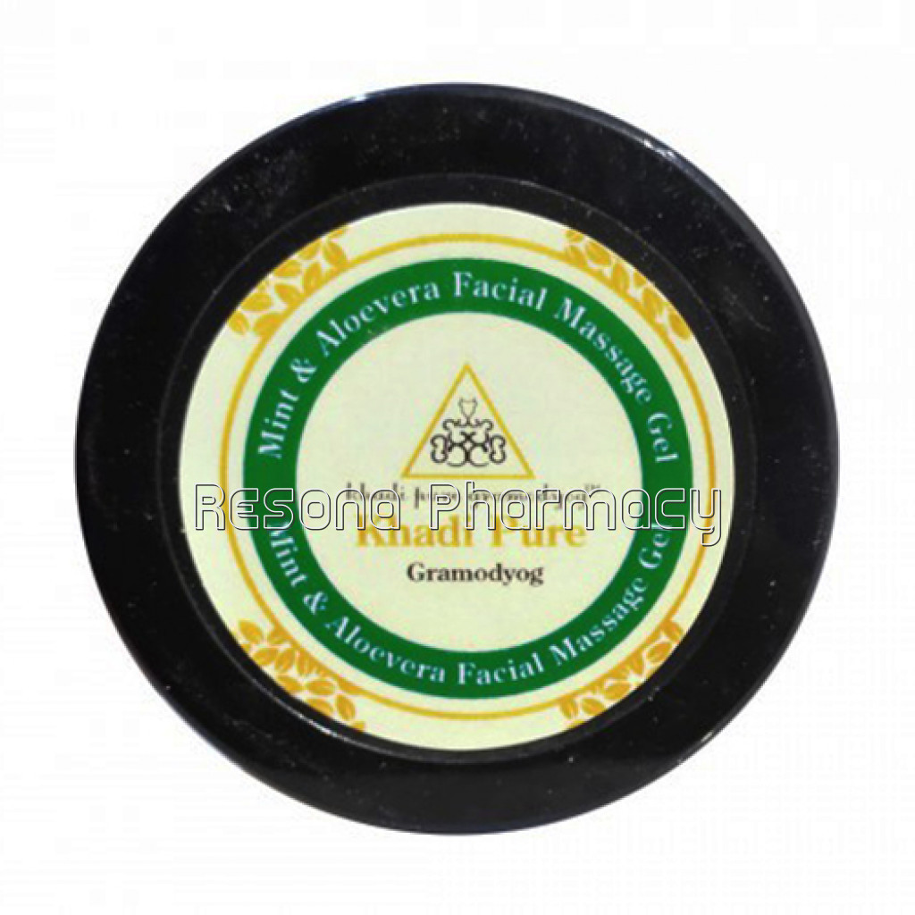 Khadi Pure Herbal Mint and Aloevera Face Massage Gel   100G
