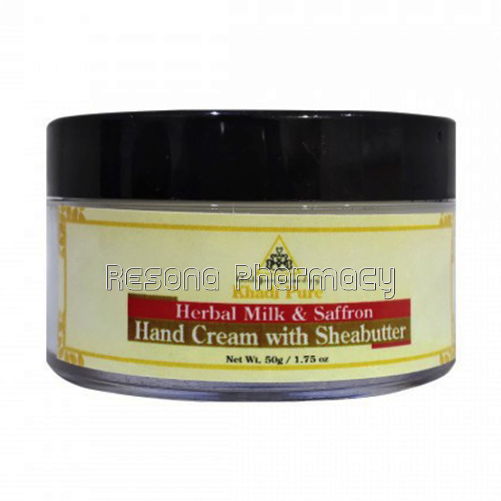 Khadi Pure Herbal Milk and Saffron Hand Cream With Sheabutter   50G