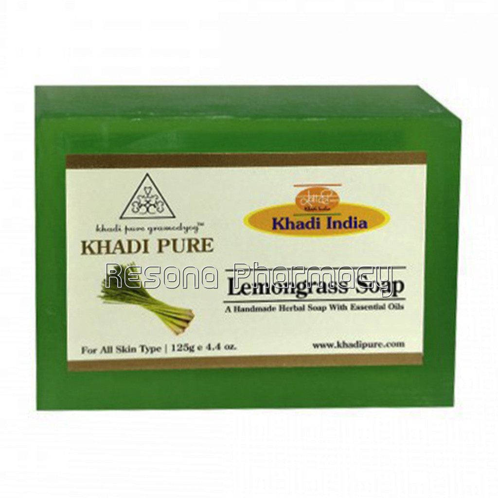 Khadi Pure Herbal Lemongrass Soap   125G