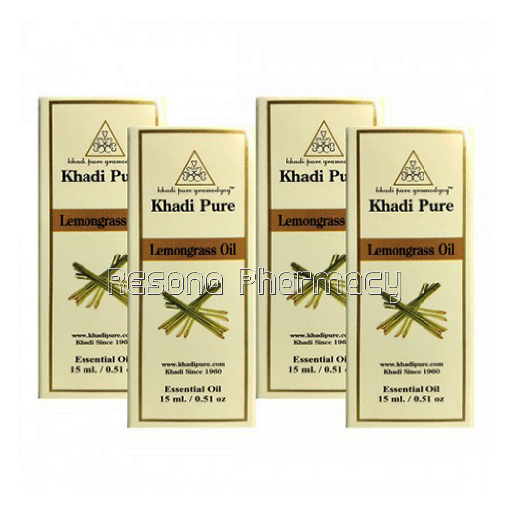 Khadi Pure Herbal Lemongrass Essential Oil   15Ml (Set Of 4)