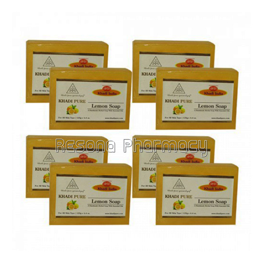 Khadi Pure Herbal Lemon Soap   125G (Set Of 8)