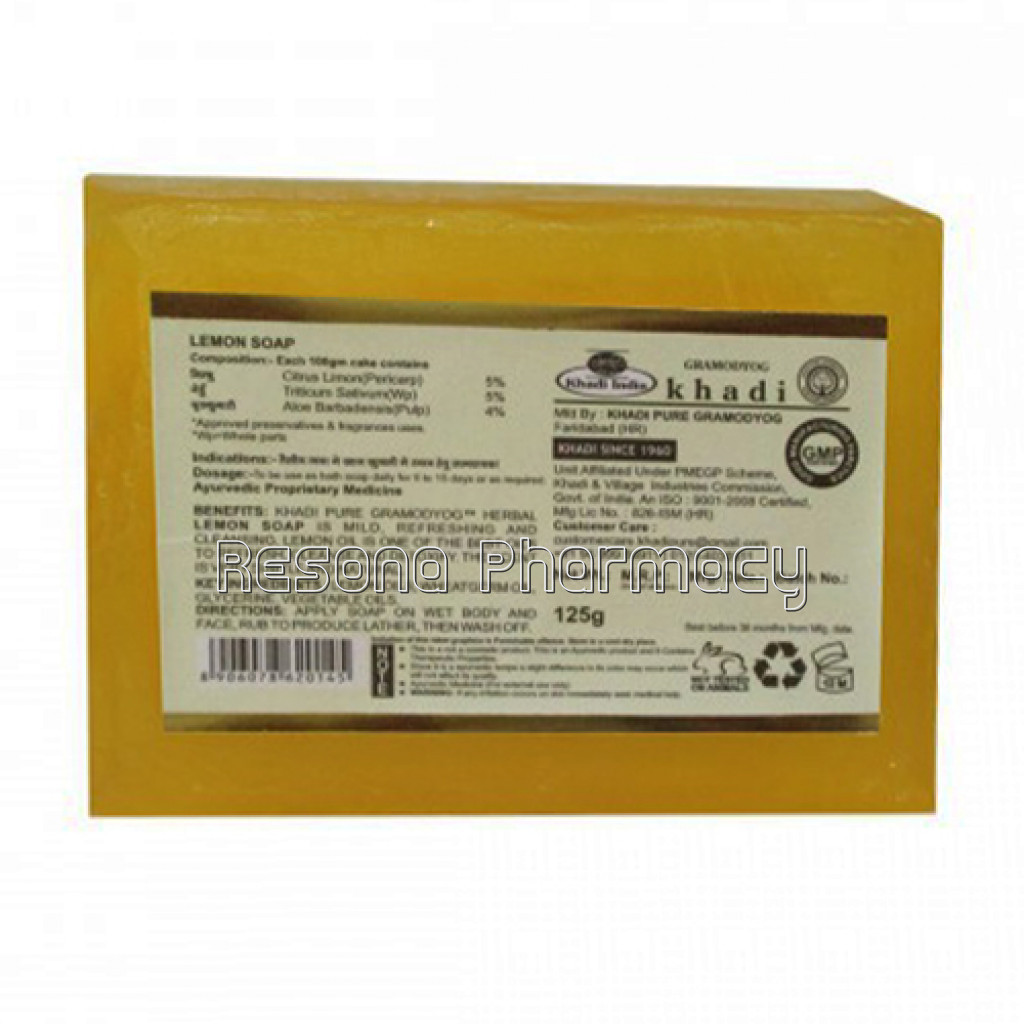 Khadi Pure Herbal Lemon Soap   125G