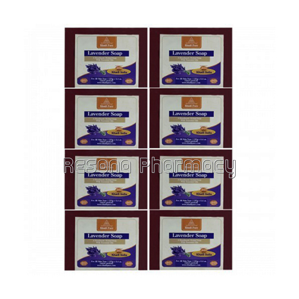 Khadi Pure Herbal Lavender Soap   125G (Set Of 8)