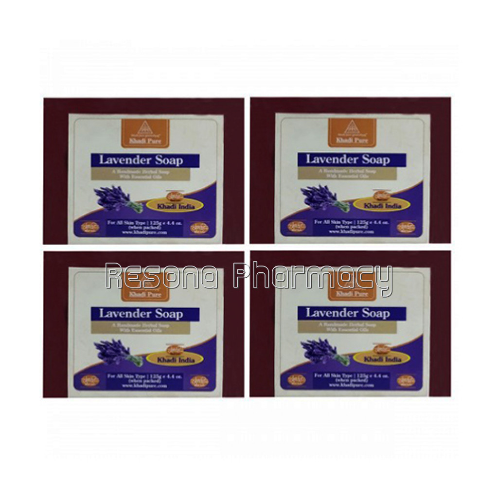 Khadi Pure Herbal Lavender Soap   125G (Set Of 4)