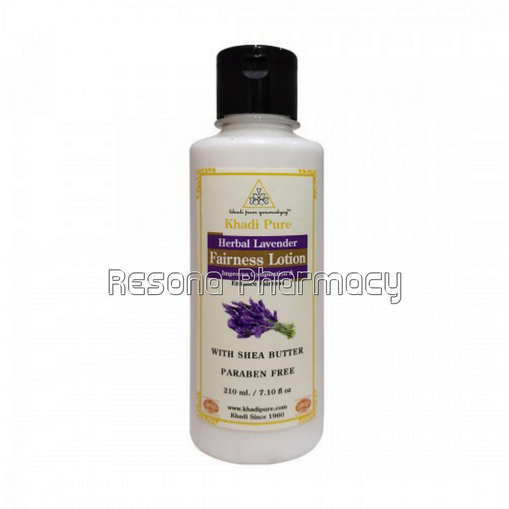 Khadi Pure Herbal Lavender Fairness Lotion With Sheabutter Sls Paraben Free   210Ml