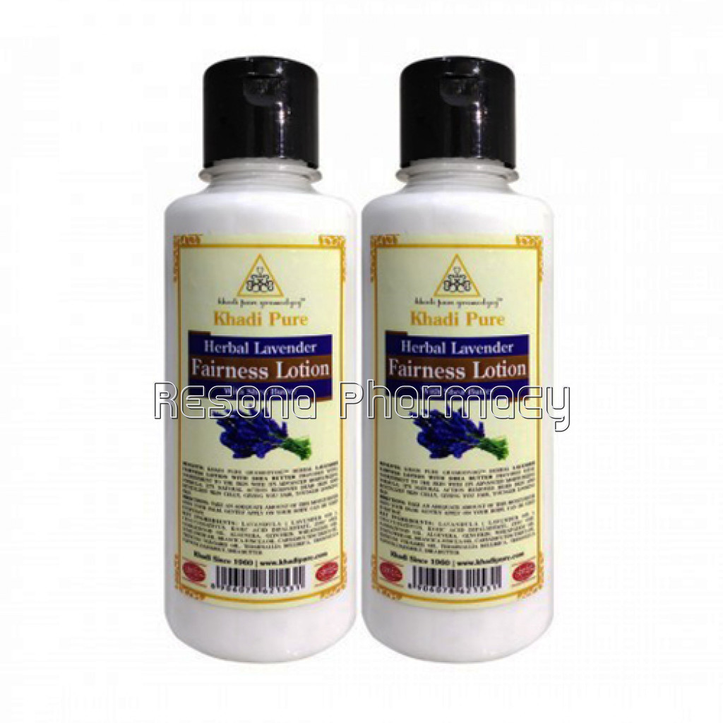Khadi Pure Herbal Lavender Fairness Lotion With Sheabutter   210Ml (Set Of 2)