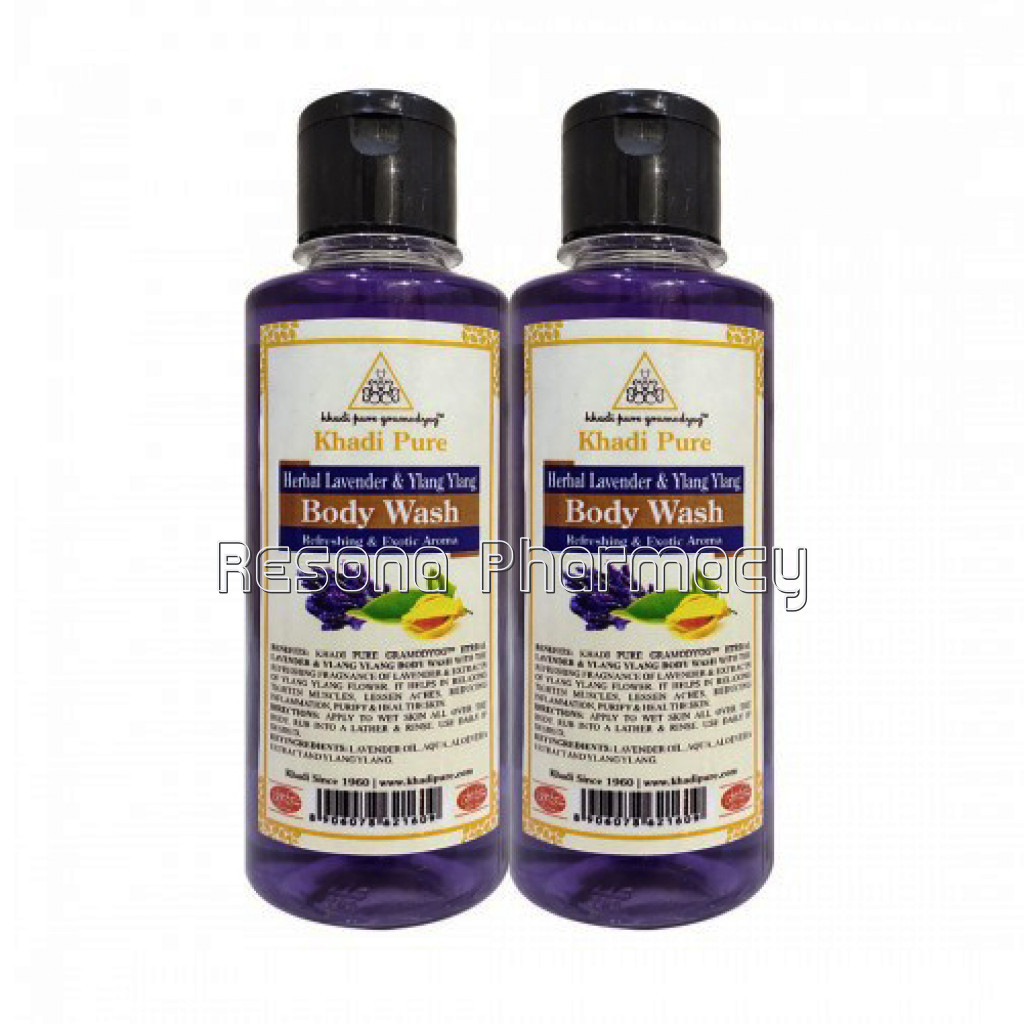 Khadi Pure Herbal Lavender and Ylang Ylang Body Wash   210Ml (Set Of 2)