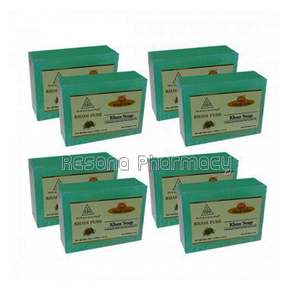 Khadi Pure Herbal Khus Soap   125G (Set Of 8)
