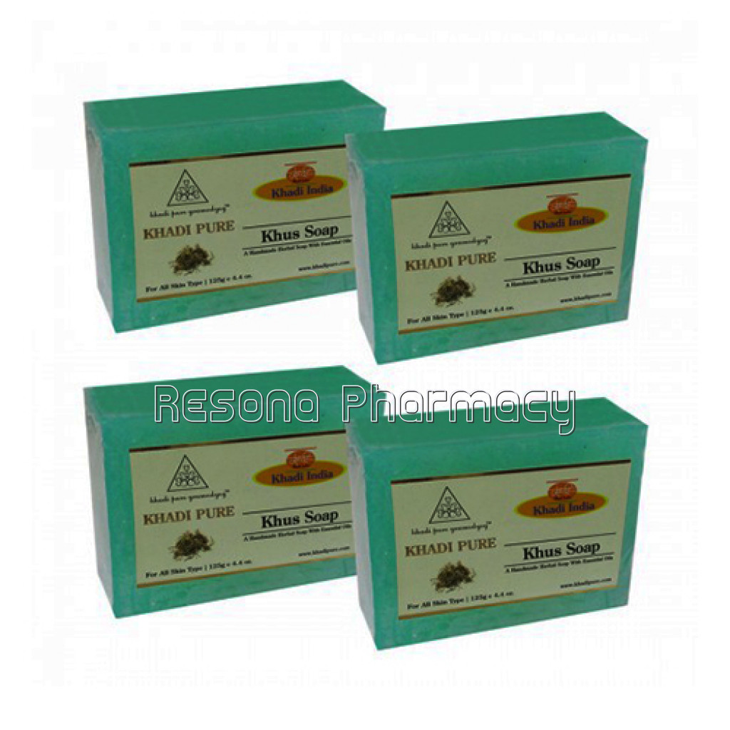 Khadi Pure Herbal Khus Soap   125G (Set Of 4)