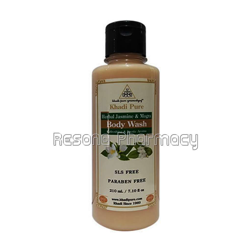 Khadi Pure Herbal Jasmine and Mogra Body Wash Sls Paraben Free   210Ml